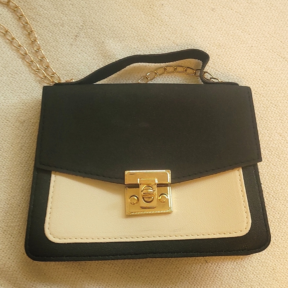 Small Crossbody Purse with Gold Chain